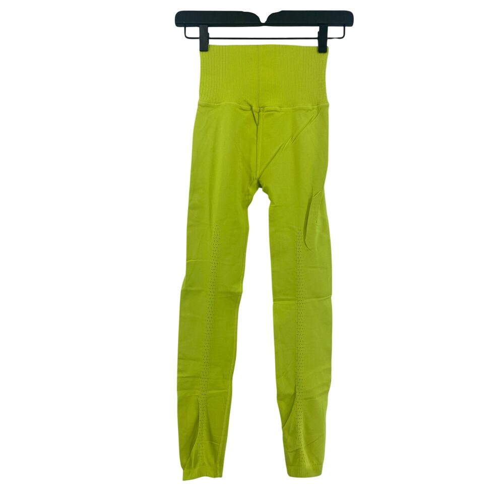 FREE PEOPLE MOVEMENT Women's Leggings High Rise Pull On XS/S Highlighter Yellow
